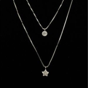925 Sterling Silver Star Layered Necklace